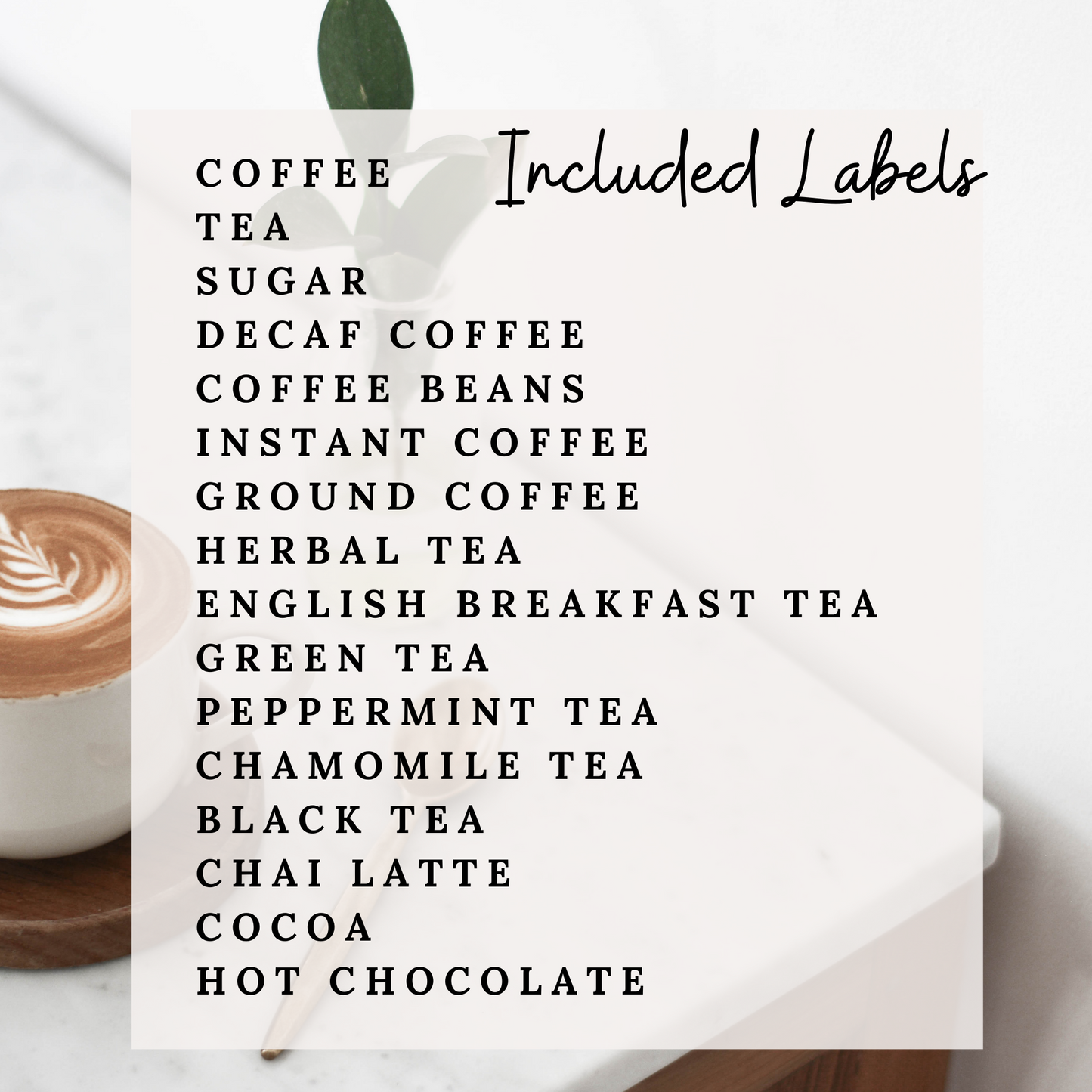 Printable Coffee Labels